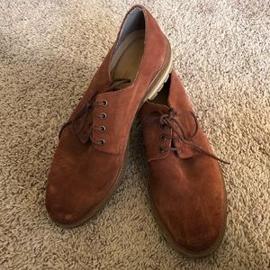 Clarks Foxwell Hall Brown Suede Oxfords Size 8.5